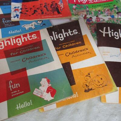 Lot of Old Children's Highlights Magazines