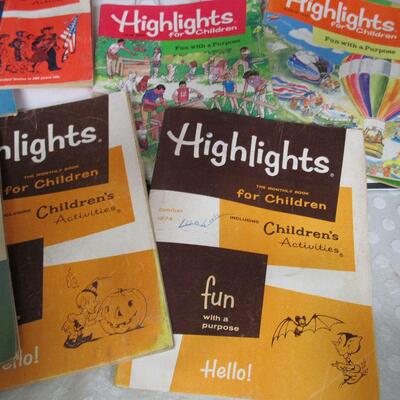 Lot of Old Children's Highlights Magazines