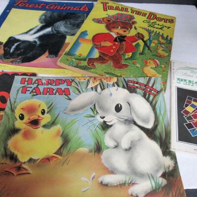 Vintage Kid's Coloring/Activity Books