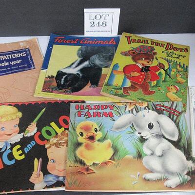 Vintage Kid's Coloring/Activity Books