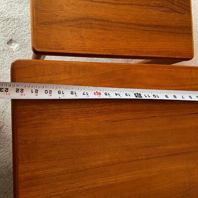 Set of 3 Vintage Denmark Mobelfabrikken Toften Teak Nesting Side Tables