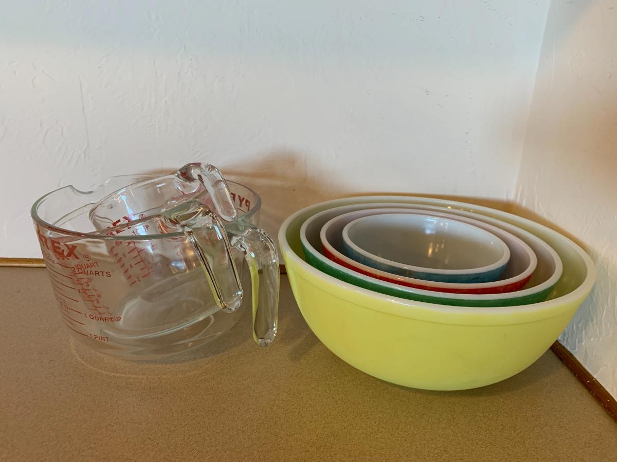 Pyrex Bowls and Measuring Cups