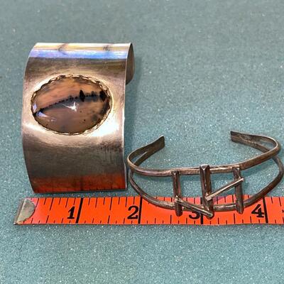 AA  ARTISAN MADE SILVER CUFF BRACELETS MODERNIST DESIGN