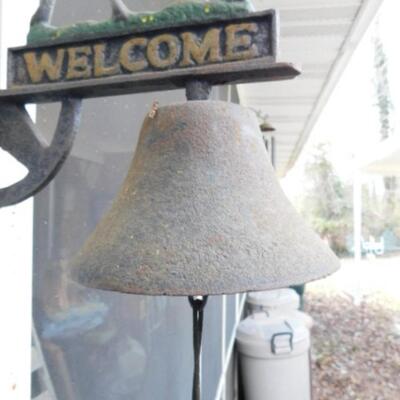 Vintage Horse Themed Cast Iron Welcome Bell