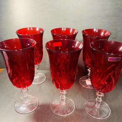 Waterford Crystal Newberry Red Goblets with box