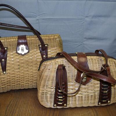 Set of 2 Straw Bags