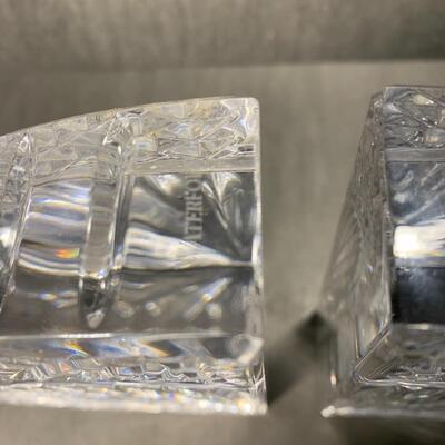 Pair of Waterford Crystal Quadrant Bookends with box