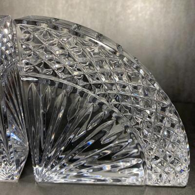 Pair of Waterford Crystal Quadrant Bookends