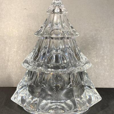 Waterford Crystal Christmas Tree Lidded Jar