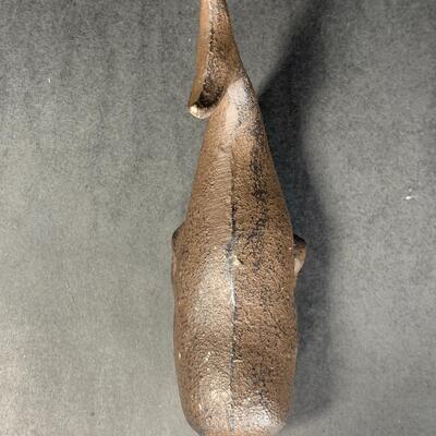 Cast Iron Whale Sculpture