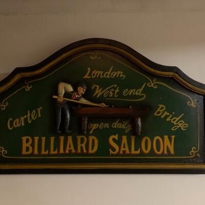 London Billiard Saloon Decorative sign