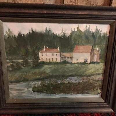 Barbara Perry Signed New England Watercolor