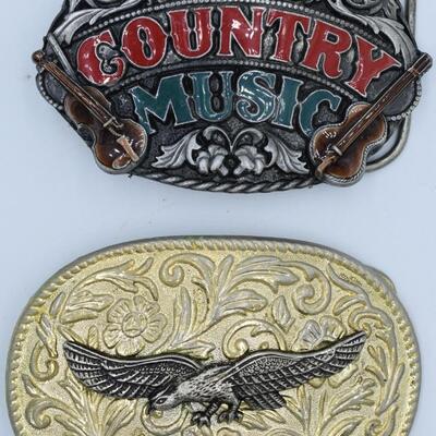 I love Country Belt Buckle
