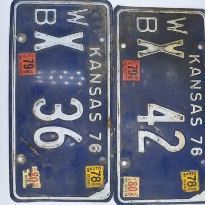 2 KS License Plates