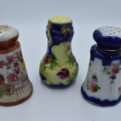 3 floral s&p shakers