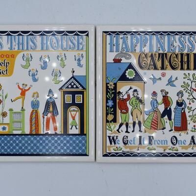 Bless this house trivet set