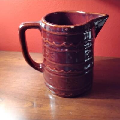 Extremely Rare and Highly Collectible Mar-Crest Daisy And Dot Stoneware Pitcher