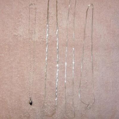 MS Group 4 Sterling Silver Necklaces & Pendants 925