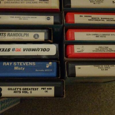LOT 384. COLLECTION OF 8 TRACK TAPES, VHS AND BLANK VHS TAPES
