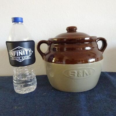 LOT 404.    B&M POTTERY BEAN JAR