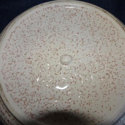LOT 407. DECORATIVE OVERSIZED MUG AND TWO MUGS