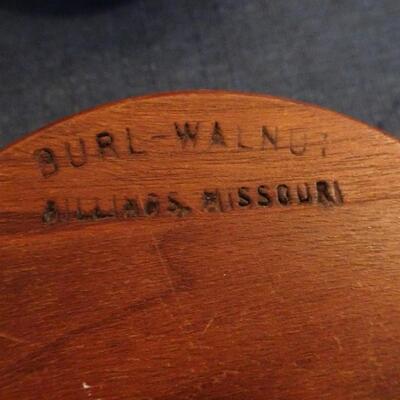 LOT 420. BURL WALNUT SALAD BOWL SET