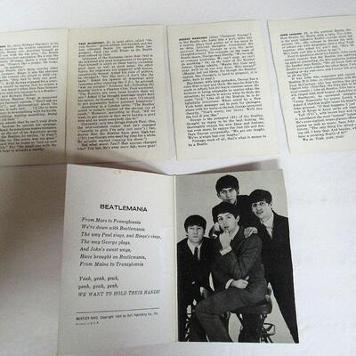 The Beatles Vintage Beatlemania Wallet Photos Set of 20, 1964, Dell Pub, USA,