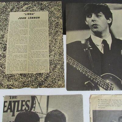 Vintage Magazine Page Photos of Beatles, Beach Boys, Dave Clark Five
