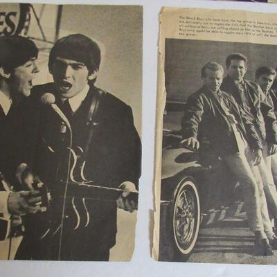 Vintage Magazine Page Photos of Beatles, Beach Boys, Dave Clark Five