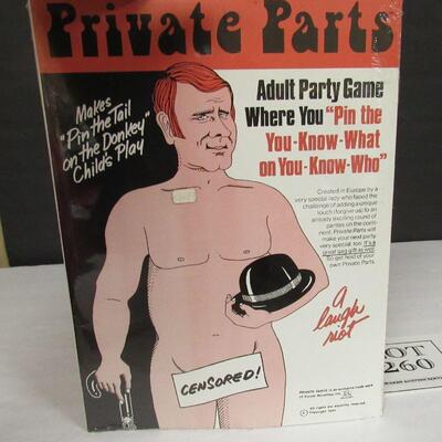 Funny Private Parts Adult Party Set, Unopened, 1981
