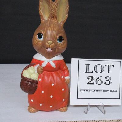 Large Rabbit Lady Figurine, Vintage Japan