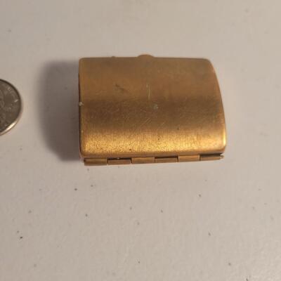Brass and mother of pearl snuff Box