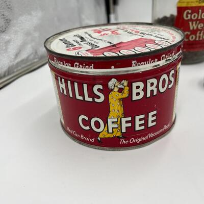 Antique Lot of Coffee Related Collectible Jars Tins and Accessories