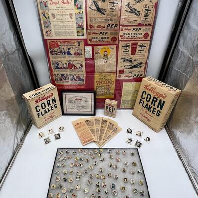 Fantastic Lot of Vintage PEP Cereal and Kellogs Ephemera and Collectibles