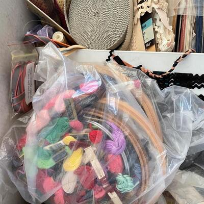 ST File Box full of vintage sewing and craft materials