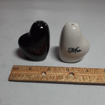 2in tall Mr. and Mrs. Salt and pepper shakers