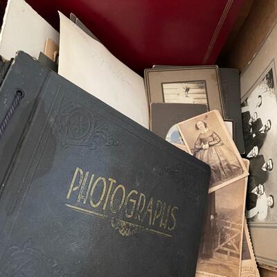 ST Vintage B & W photo albums and mounted/matted portraits