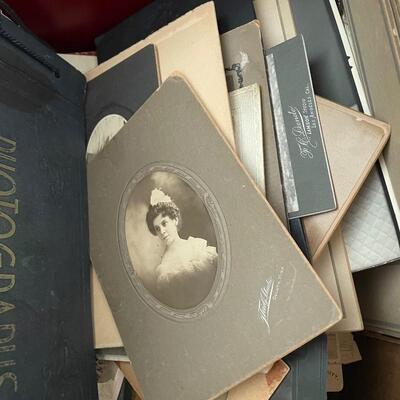 ST Vintage B & W photo albums and mounted/matted portraits