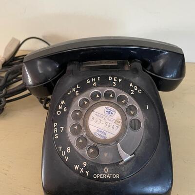 ST vintage classic black rotary phone
