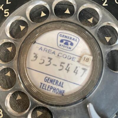 ST vintage classic black rotary phone