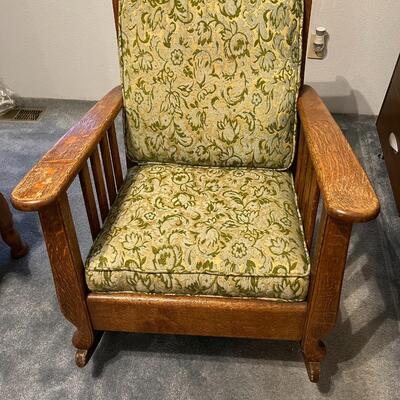 Antique Mission Style Quarter Sawn Oak Wood Rocking Chair