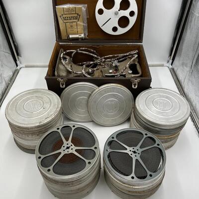 Fantastic Lot of Antique 16mm Films and Projector