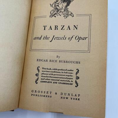 1918 Book Tarzan and the Jewels of Opar by Edgar Rice Burroughs