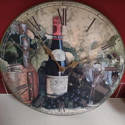 Wine Themed Wall Clock