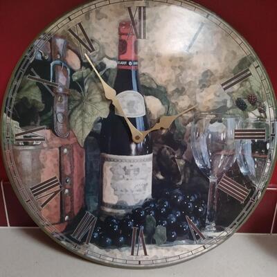 Wine Themed Wall Clock