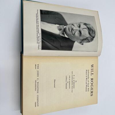 1935 Book Will Rogers Ambassador of Good Will Prince of Wit and Wisdom by P.J. O'Brien