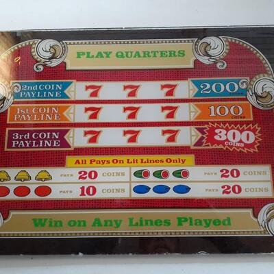 Vintage slot machine glass