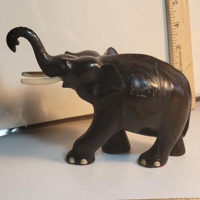 Ebony wood elephant hand carved
