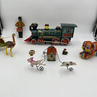Lot of Antique 7 Tin Toys from West Germany and Japan