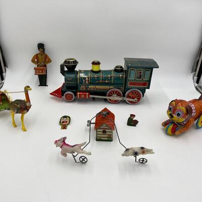 Lot of Antique 7 Tin Toys from West Germany and Japan